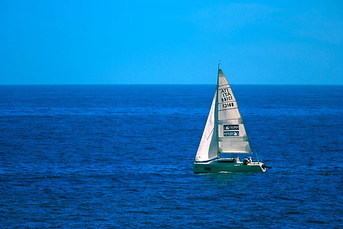 Segelboot vor Ortygia Kopie