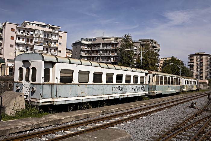 Wagen der FCE, Catania, Bahnhof Borgo Kopie