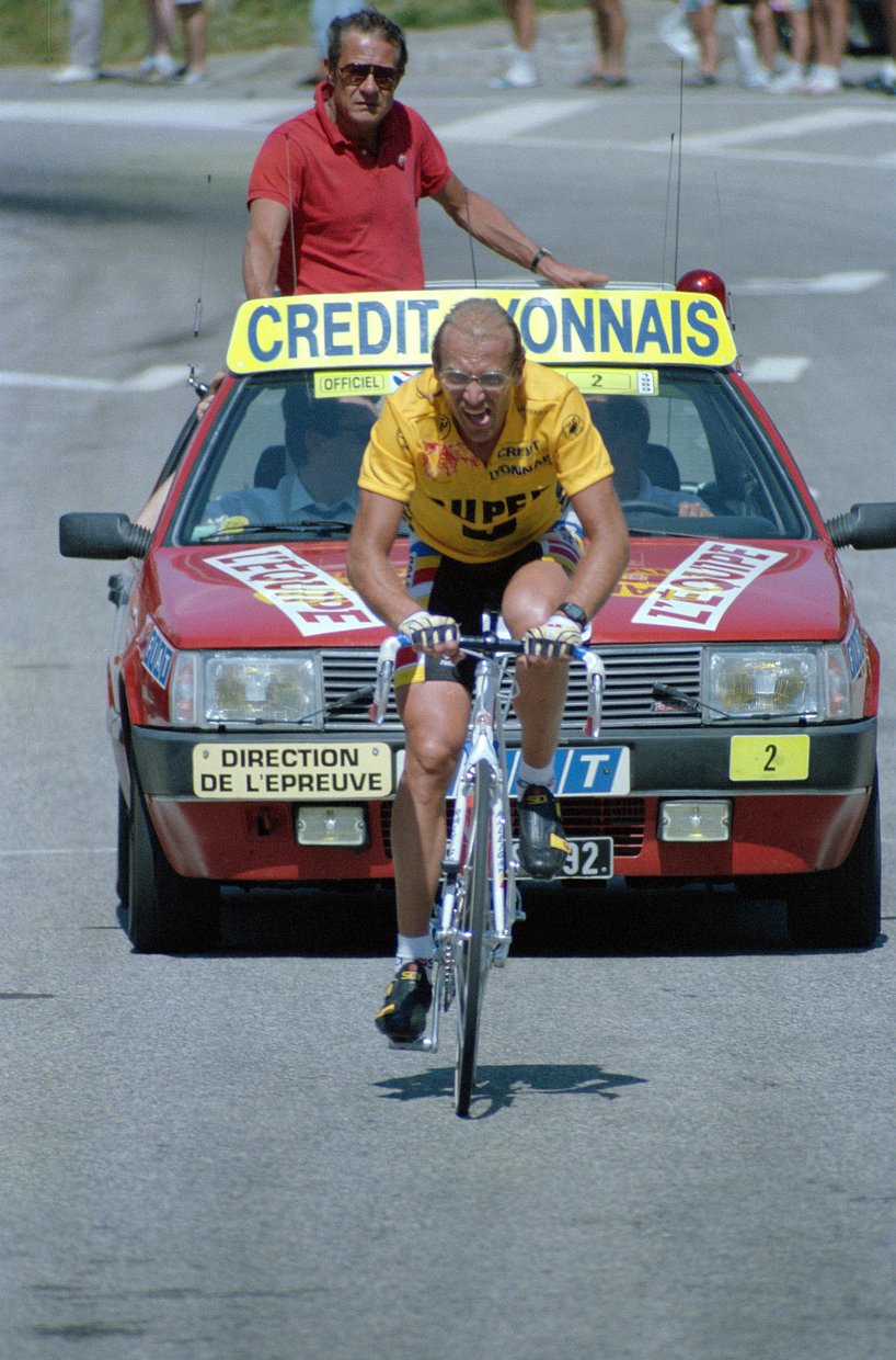 Laurent Fignon im Gelben Trikot bei der tollsten Tour de France aller Zeiten, 1989