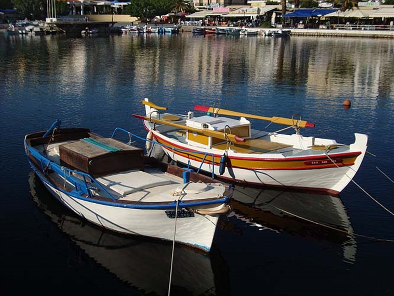 Boote Agios Nikolaos Hafen Kopie