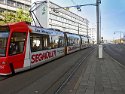 Tram in Nuremberg Approaching Railway Station