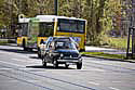 Fiat 500 und Bus Linie 247, Bernauer Straße, Berlin, April 2008 Kopie