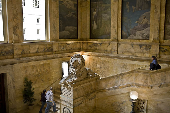 löwe in der boston bibliothek Kopie