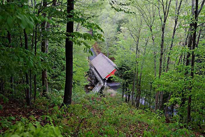 Covered Bridge Fiume Gorge 5287 Kopie