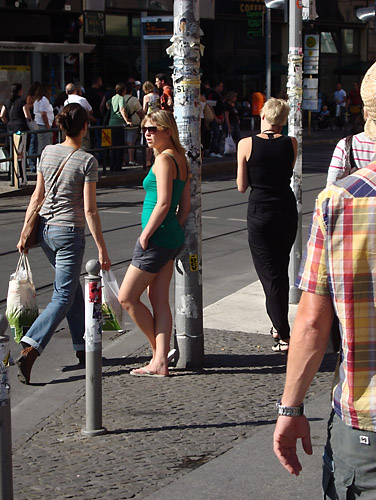 Ampel an Tramstop, Neue Schoenhauser Strasse Kopie