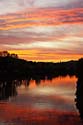 Abenddaemmerung ueber dem Neckar Stuttgart Kopie