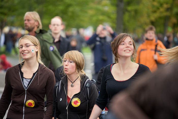 Wir tanzen auf der Anti AKW Demo Kopie