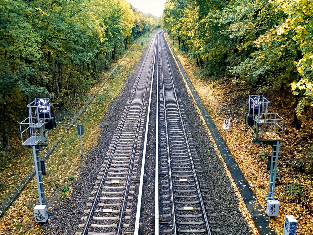 Herbststimmung an der S-Bahn-Strecke, Berlin Frohnau